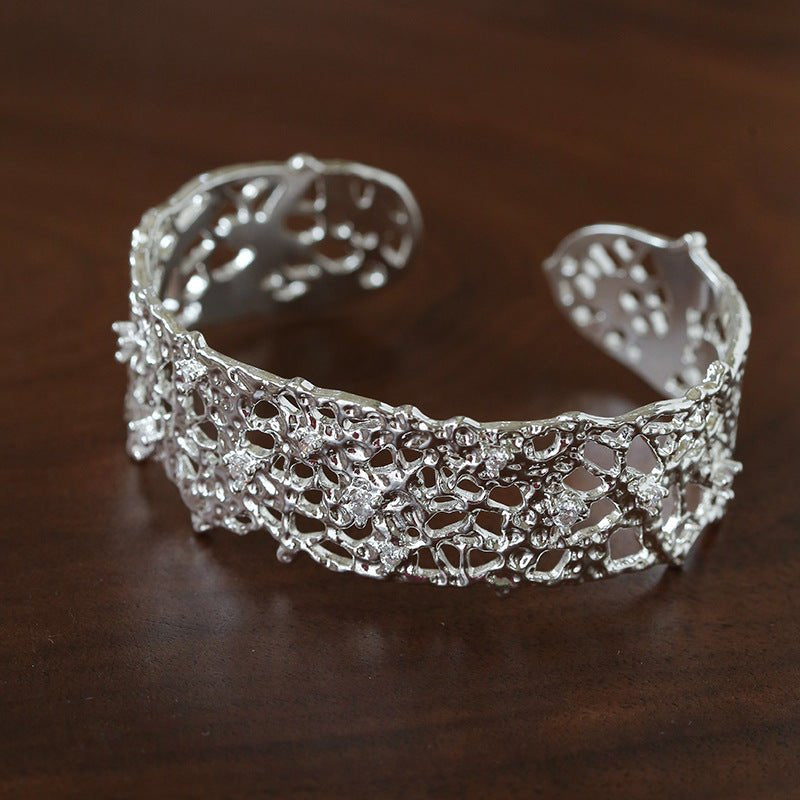 French Lace Open Cuff Bracelet - floysun