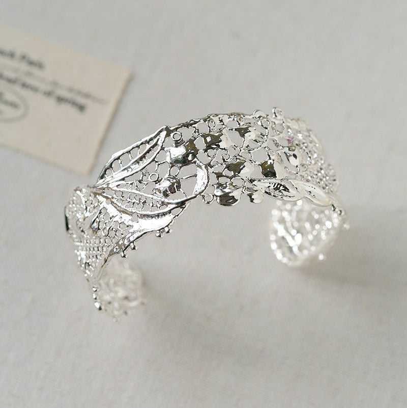 French Lace Open Cuff Bracelet - floysun