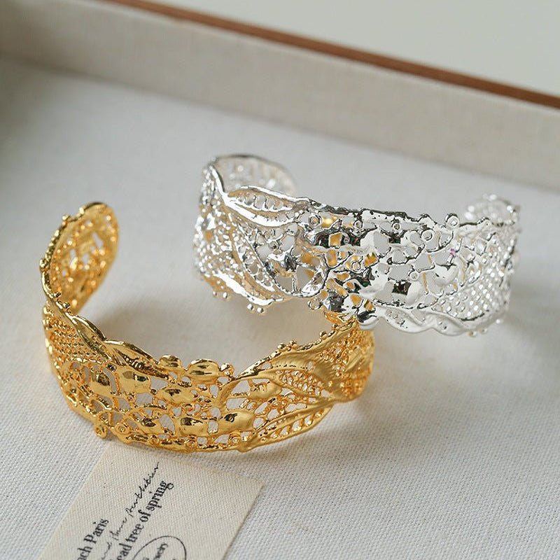 French Lace Open Cuff Bracelet - floysun