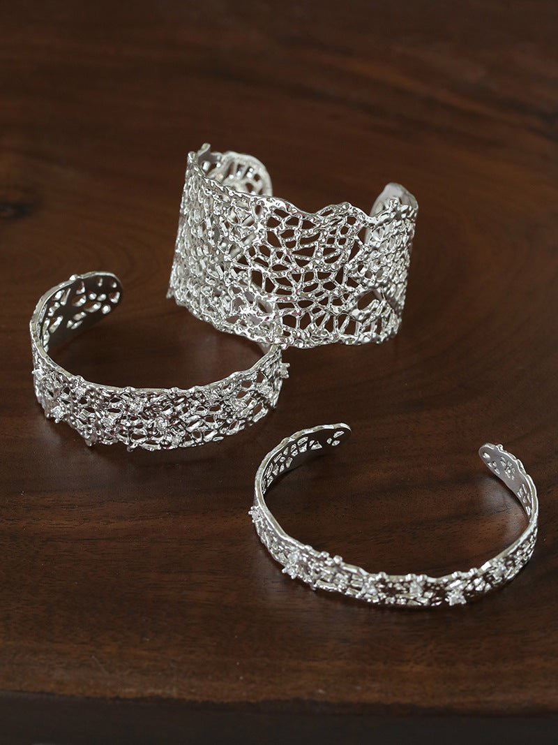 French Lace Open Cuff Bracelet - floysun