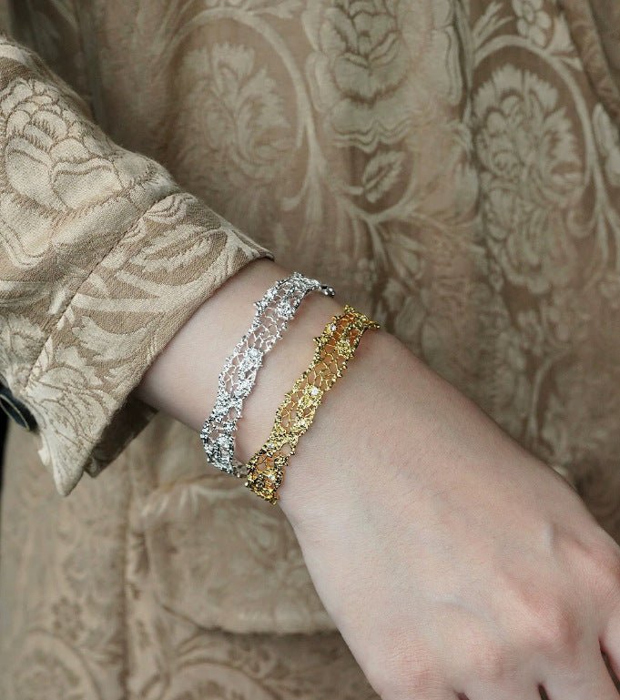 French Lace Open Cuff Bracelet - floysun