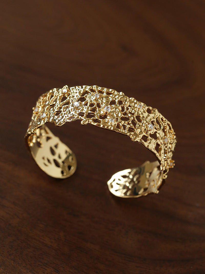 French Lace Open Cuff Bracelet - floysun