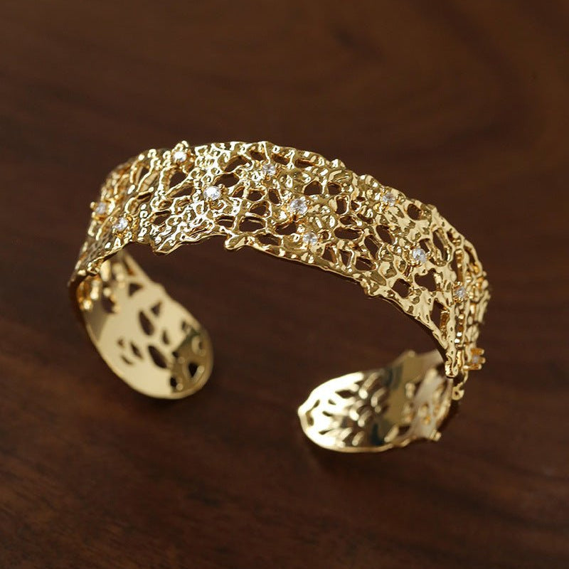 French Lace Open Cuff Bracelet - floysun