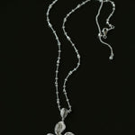 French Luxe Brushed Metal Butterfly Necklace - floysun