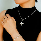 French Luxe Brushed Metal Butterfly Necklace - floysun