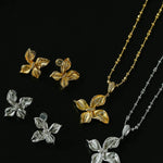 French Luxe Brushed Metal Butterfly Necklace - floysun