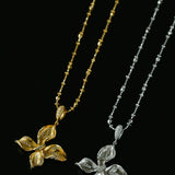 French Luxe Brushed Metal Butterfly Necklace - floysun