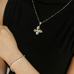 French Luxe Brushed Metal Butterfly Necklace - floysun