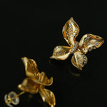 French Luxury Brushed 925 Silver Butterfly Stud Earrings - floysun