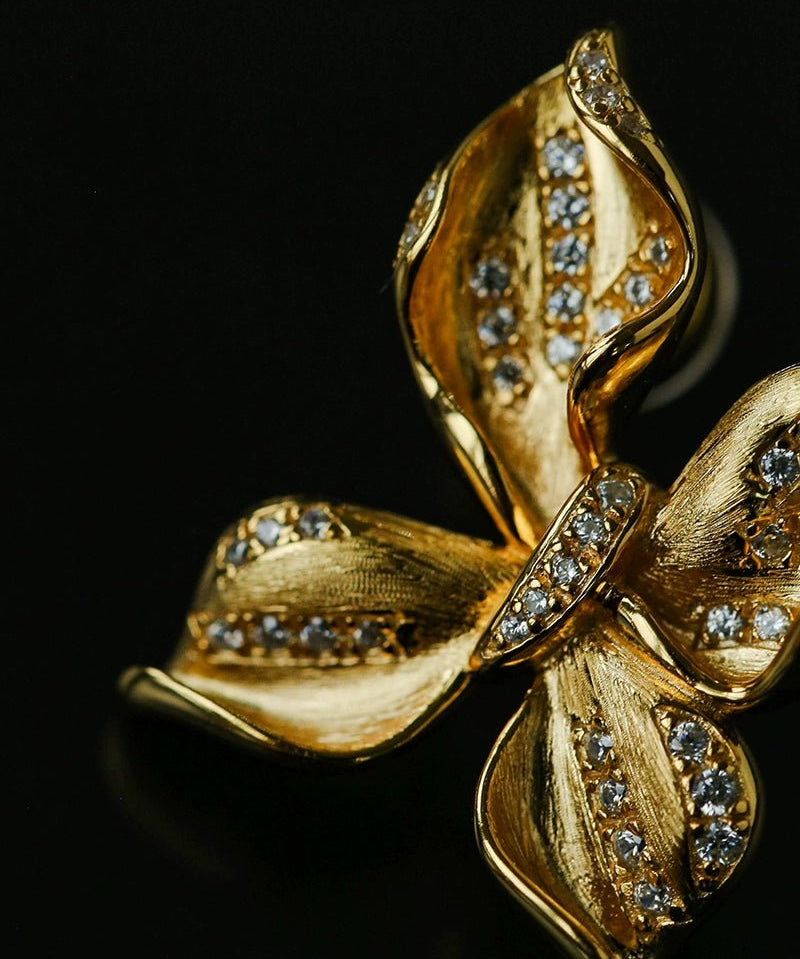 French Luxury Brushed 925 Silver Butterfly Stud Earrings - floysun