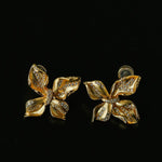 French Luxury Brushed 925 Silver Butterfly Stud Earrings - floysun