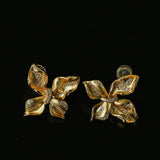 French Luxury Brushed 925 Silver Butterfly Stud Earrings - floysun