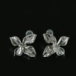 French Luxury Brushed 925 Silver Butterfly Stud Earrings - floysun