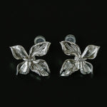 French Luxury Brushed 925 Silver Butterfly Stud Earrings - floysun