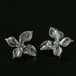 French Luxury Brushed 925 Silver Butterfly Stud Earrings - floysun
