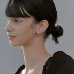 French Sculptural Triangular Huggie Earrings - Sleek 925 Sterling Silver Wide Hoop - floysun