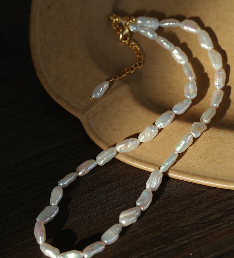 French Simple Baroque Pearl Necklace - floysun