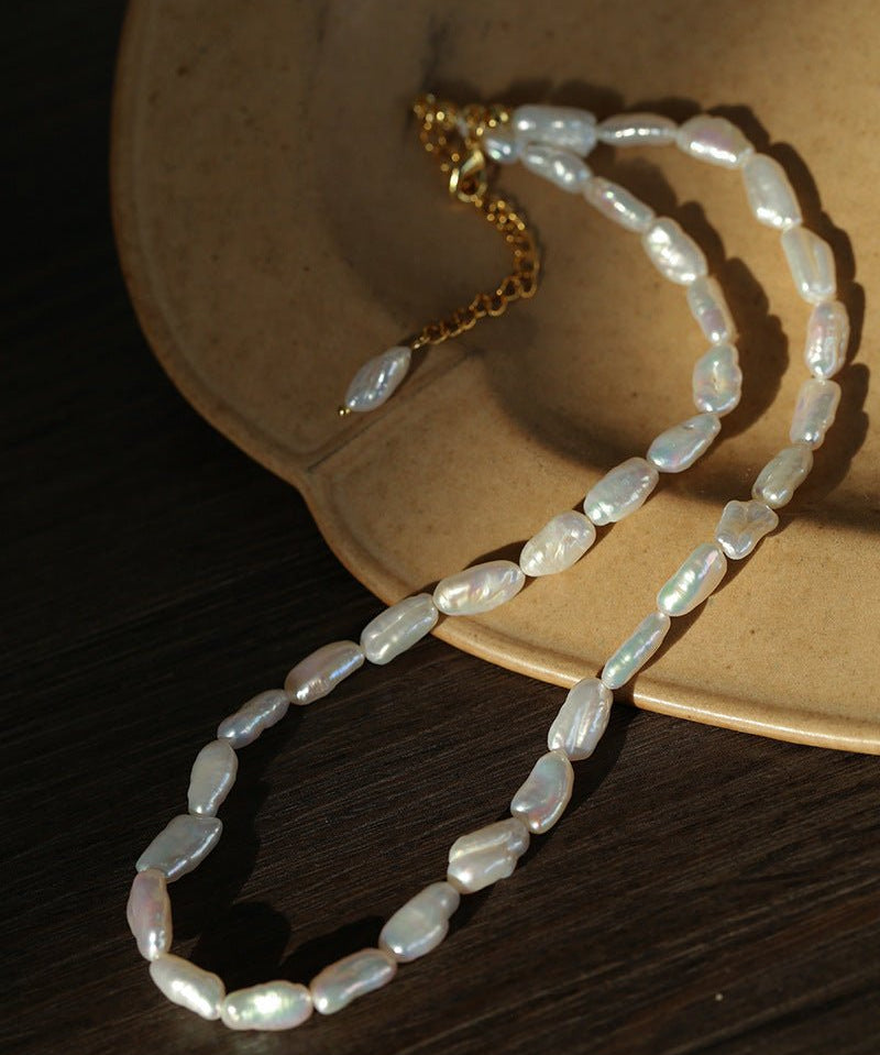 French Simple Baroque Pearl Necklace - floysun