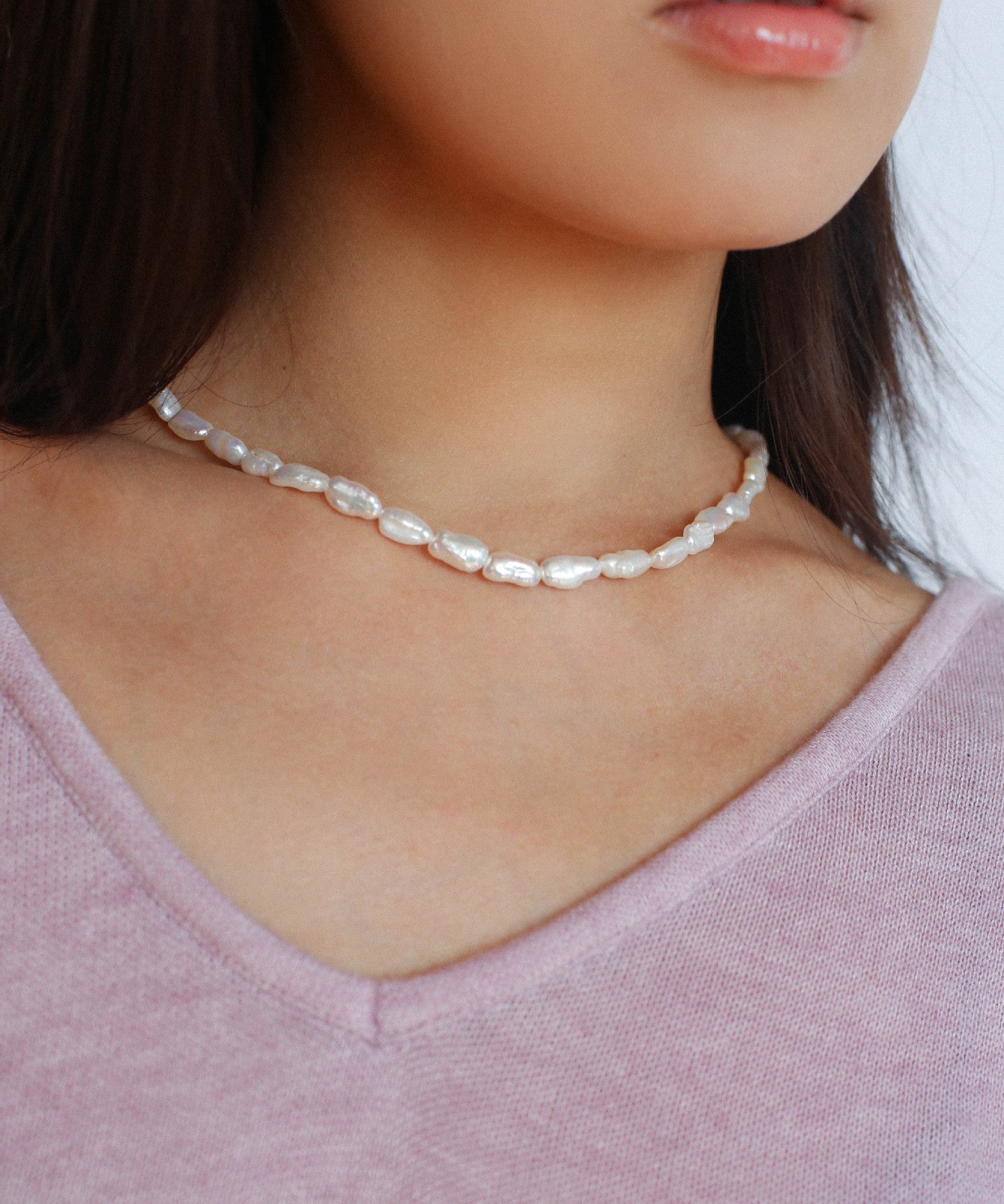 French Simple Baroque Pearl Necklace - floysun