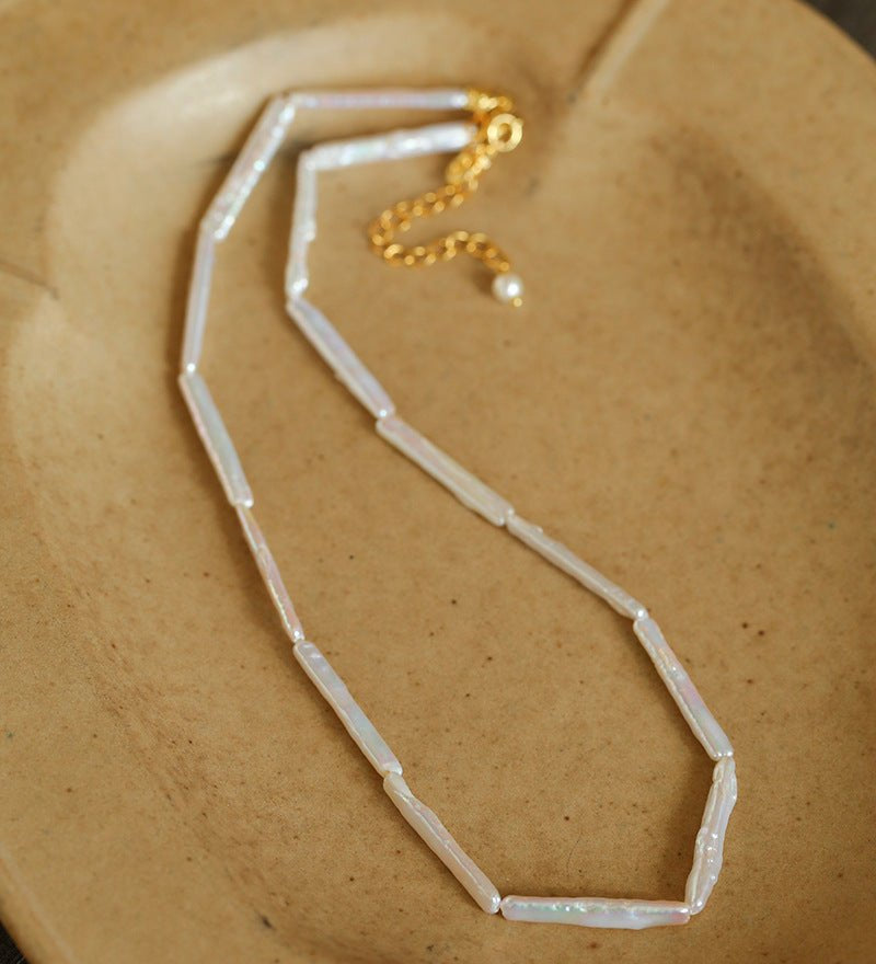 French Simple Baroque Pearl Necklace - floysun