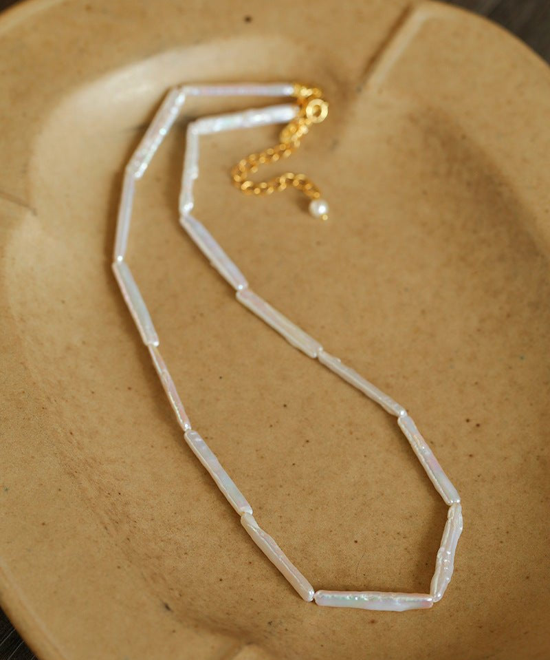 French Simple Baroque Pearl Necklace - floysun