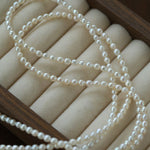French Style Long Freshwater Pearl OT Clasp Lariat Necklace - floysun