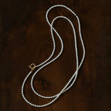 French Style Long Freshwater Pearl OT Clasp Lariat Necklace - floysun