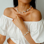 French - Style Natural Petal Pearl Bracelet - floysun