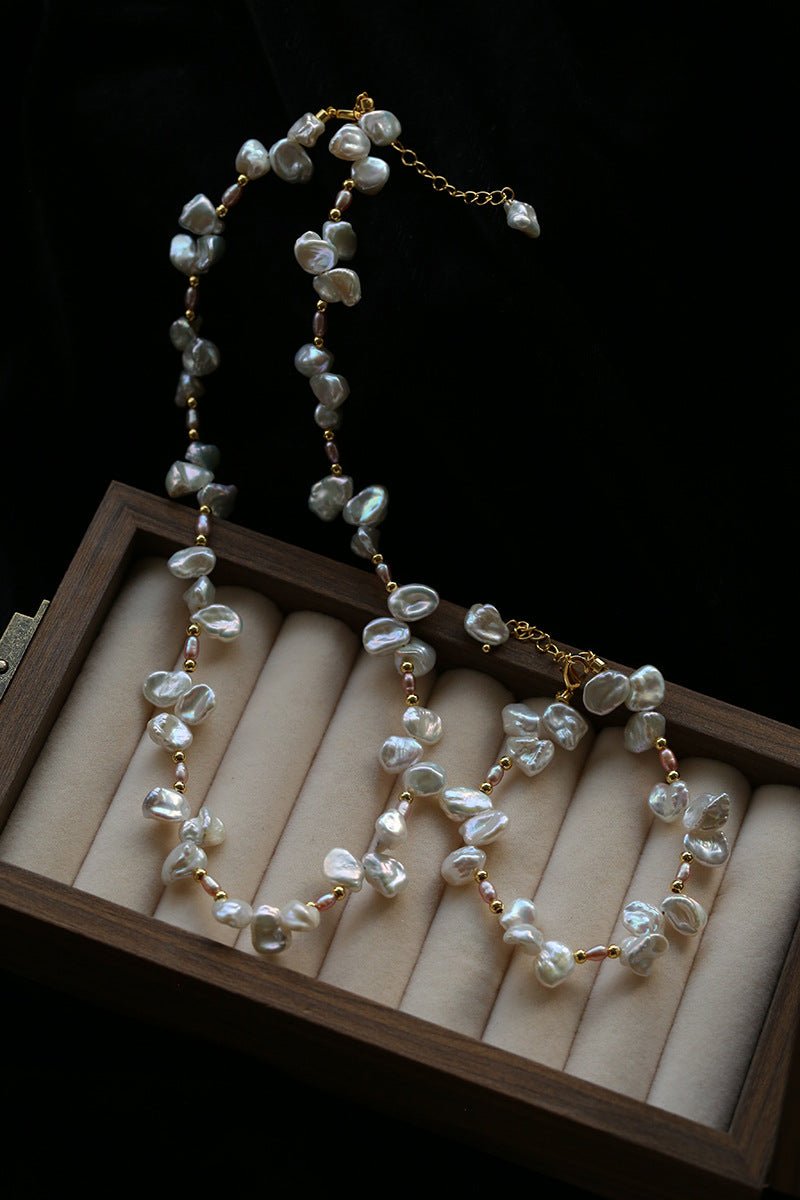 French - Style Natural Petal Pearl Bracelet - floysun