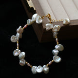 French - Style Natural Petal Pearl Bracelet - floysun