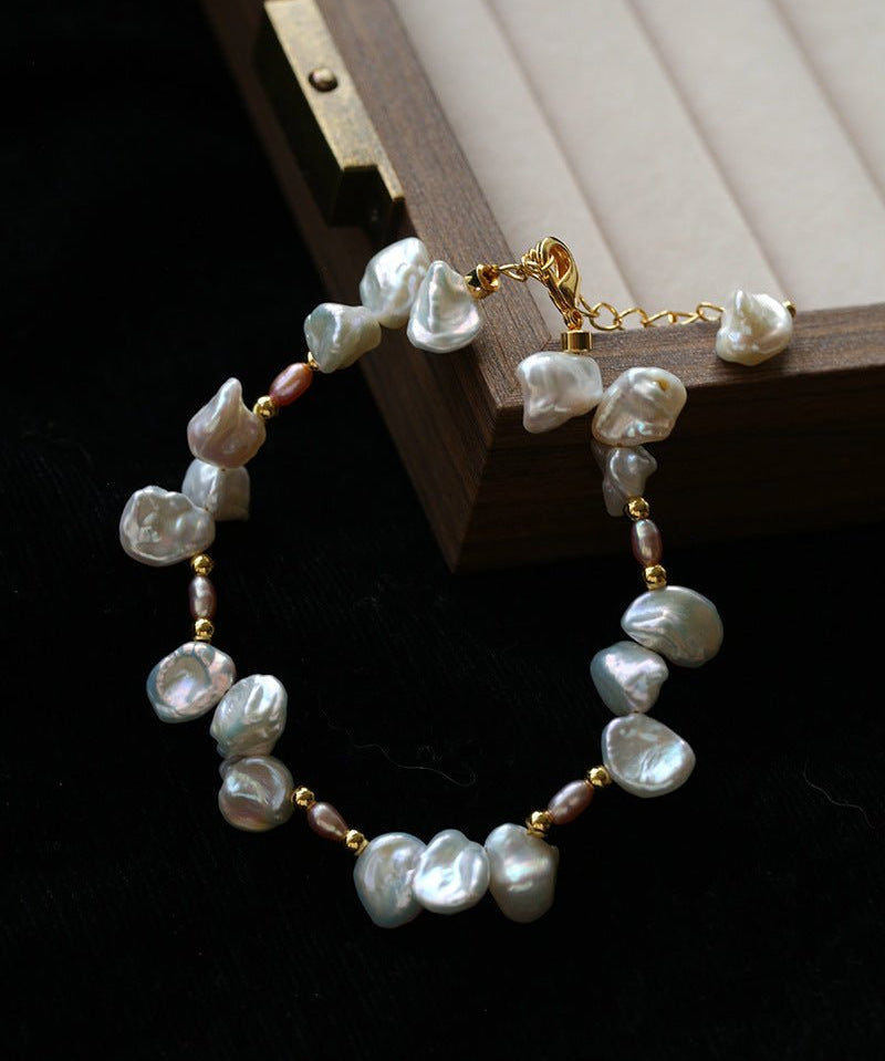 French - Style Natural Petal Pearl Bracelet - floysun