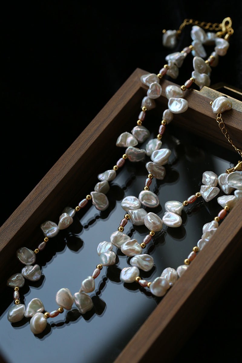 French - Style Natural Petal Pearl Bracelet - floysun