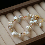 French - Style Natural Petal Pearl Bracelet - floysun