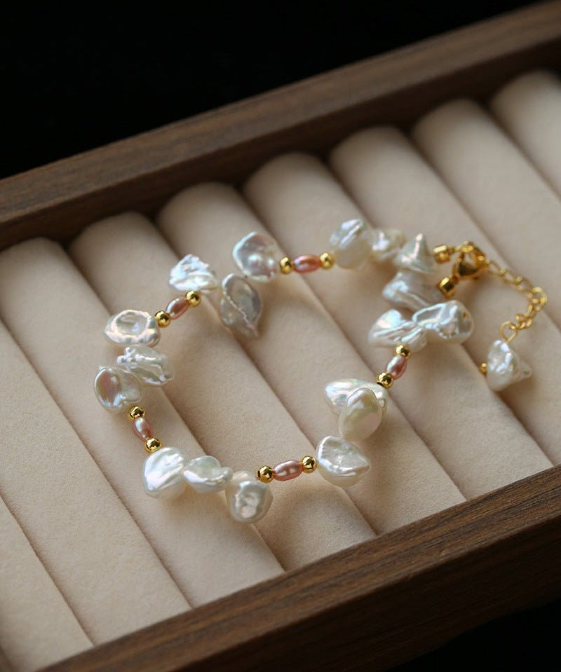 French - Style Natural Petal Pearl Bracelet - floysun
