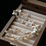 French - Style Natural Petal Pearl Necklace - floysun