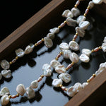 French - Style Natural Petal Pearl Necklace - floysun