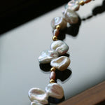 French - Style Natural Petal Pearl Necklace - floysun