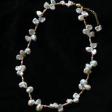 French - Style Natural Petal Pearl Necklace - floysun