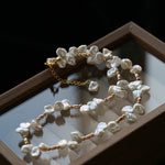 French - Style Natural Petal Pearl Necklace - floysun