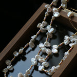 French - Style Natural Petal Pearl Necklace - floysun