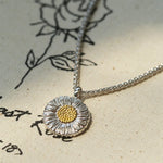 French Vintage 925 Sterling Silver Daisy Necklace - floysun