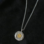 French Vintage 925 Sterling Silver Daisy Necklace - floysun