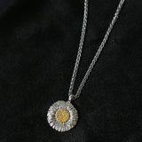 French Vintage 925 Sterling Silver Daisy Necklace - floysun
