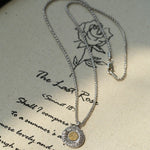 French Vintage 925 Sterling Silver Daisy Necklace - floysun