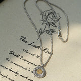 French Vintage 925 Sterling Silver Daisy Necklace - floysun