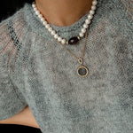 French Vintage Faceted Gemstone Pearl Necklace - floysun
