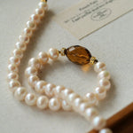 French Vintage Faceted Gemstone Pearl Necklace - floysun