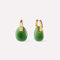 French Vintage Green Agate Earrings - floysun