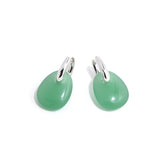 French Vintage Green Agate Earrings - floysun
