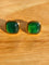 French Vintage Green & Red Agate Square Earrings - floysun